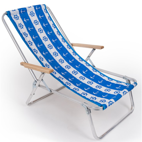 Leżak aluminiowy jednopozycyjny